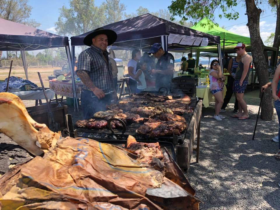 Sunday lunch at a community park