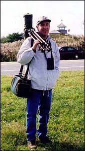 The now famous, at least in southern New Jersey, Mike Fialkovich who found the Sharp-tailed Sandpiper